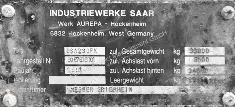 Semirimorchio Aurepa Gas tank semi-trailer used...