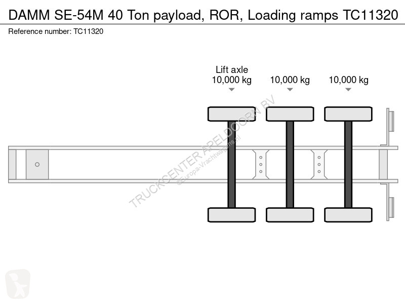 Oplegger  SE-54M 40 Ton payload, ROR, Loading...