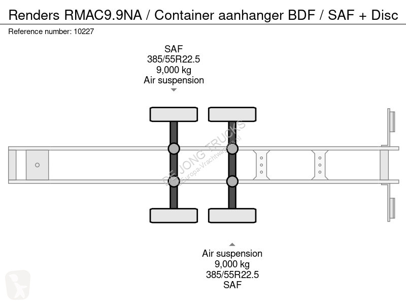 نصف مقطورة Renders RMAC9.9NA / Container...