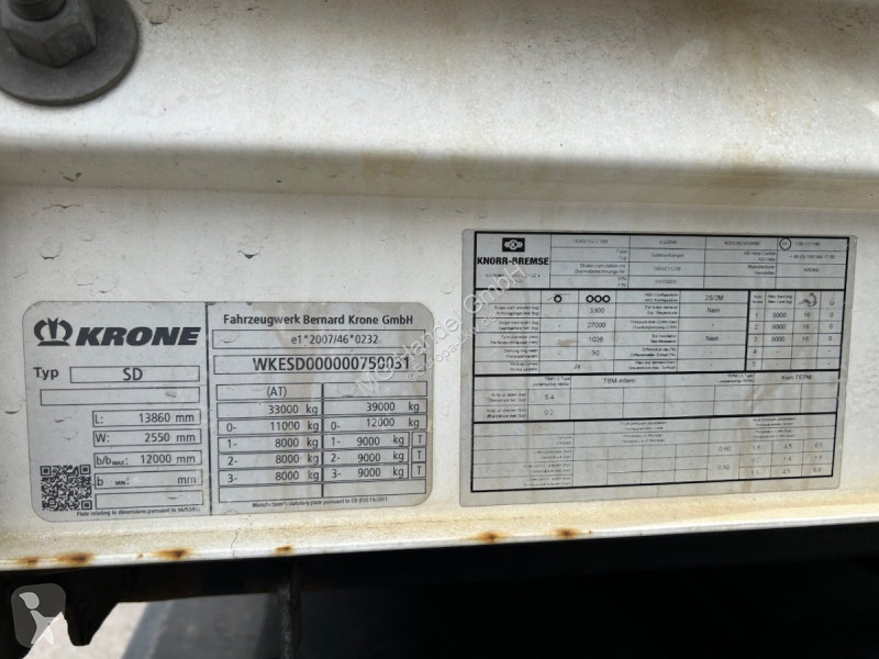 نصف مقطورة Krone SD Tautliner, Edscha-Verdeck,...