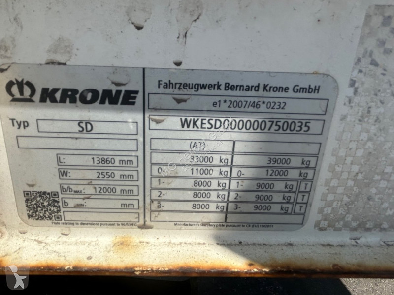 نصف مقطورة Krone SD Tautliner, Edscha-Verdeck,...