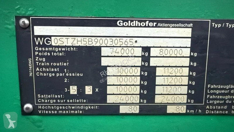 نصف مقطورة Goldhofer STZ-H5 5 ACLE, 3 AXLE...