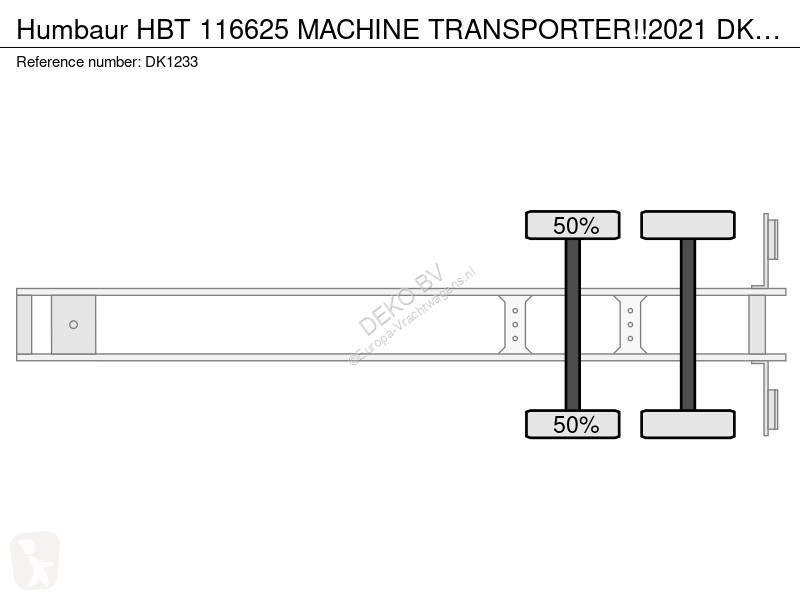 Semirimorchio Humbaur HBT 116625 MACHINE...