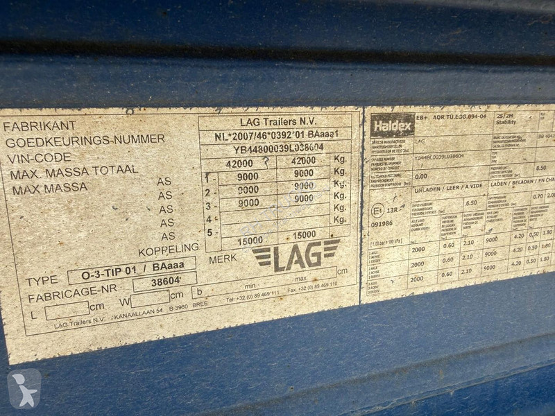 نصف مقطورة LAG O-3-TIP 40 - 50 CUBIC TIPPER -...