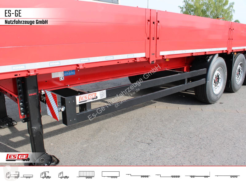 Semirimorchio Kögel 3-Achs-Mega Chassis, Bordwände