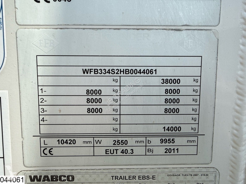 نصف مقطورة Feldbinder Silo 40.000 Liter, 1 Comp.