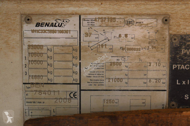 Semi remorque Benalu BEN
