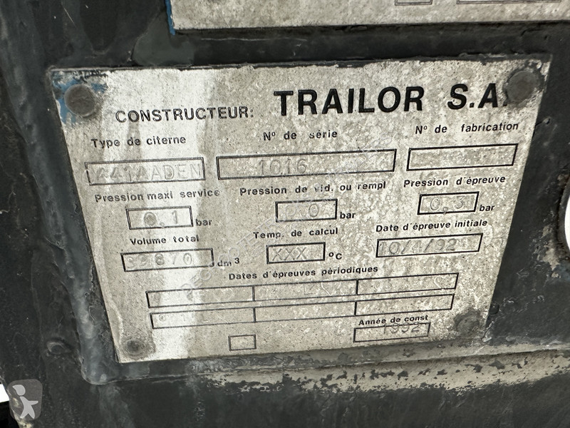 Semirremolque Trailor Tank 39000 L