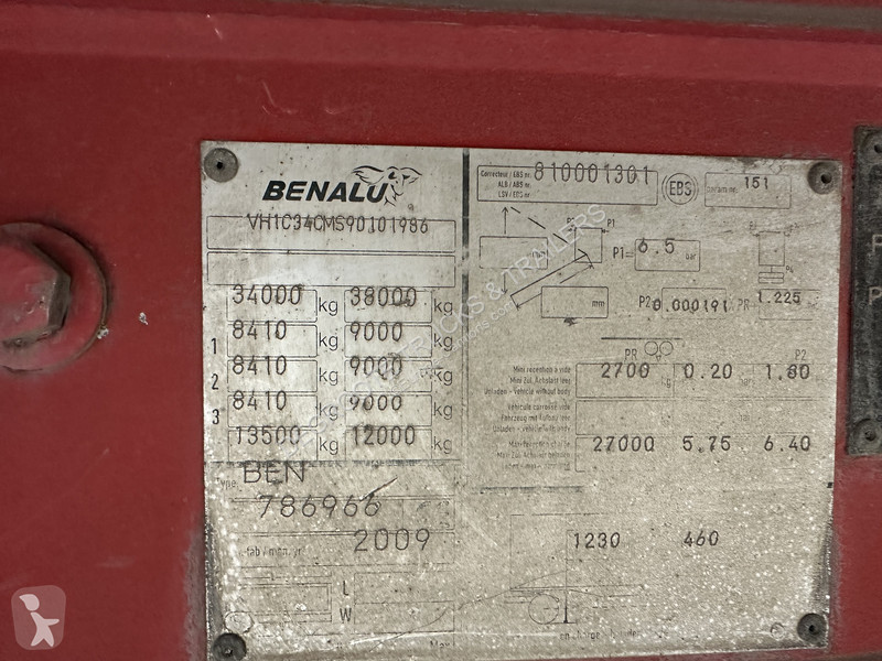 Semirremolque Benalu 31 cub in alu