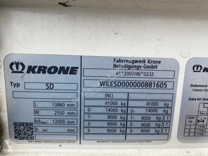 Полуприцеп Krone Tautliner / Boorden /...