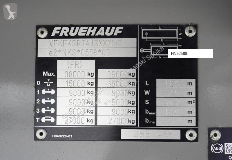نصف مقطورة Fruehauf / FIRANKA / MULTI LOCK / WINDA