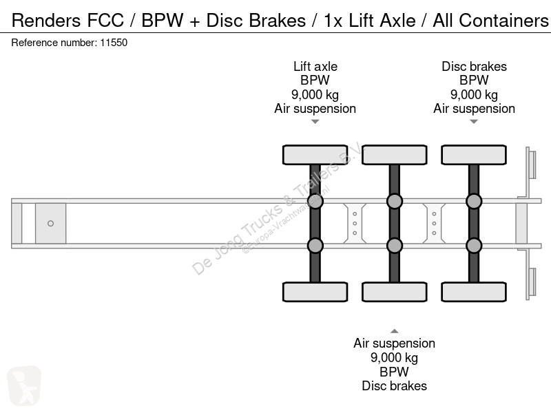 Renders FCC / BPW + Disc Brakes / 1x Lift Axle...