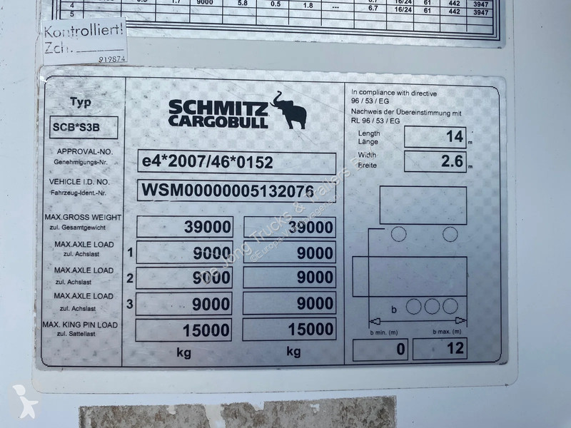 Schmitz Cargobull SCB*S3B / Frigo / Vector 1950...