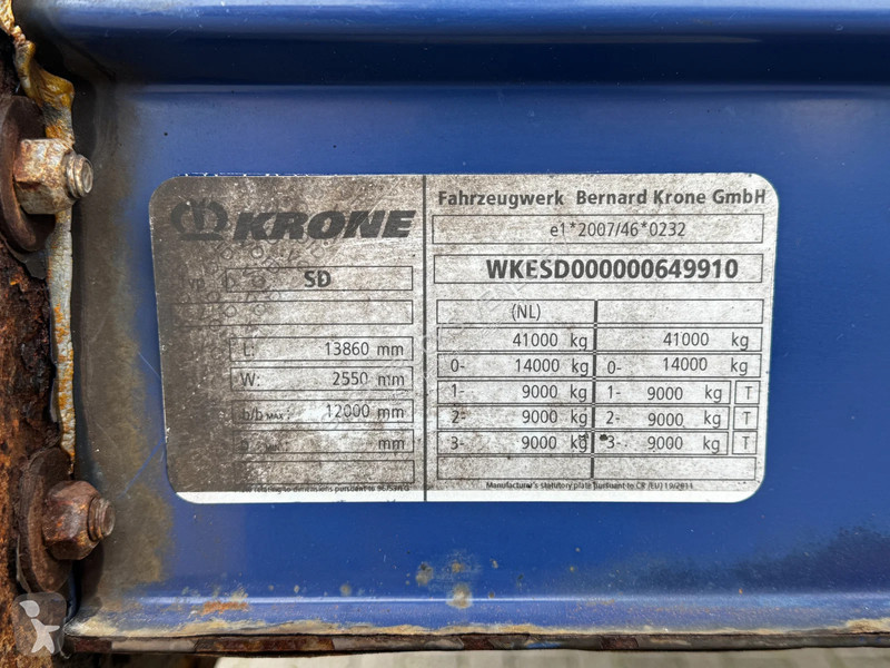 Oplegger Krone Schuifzeil-Dak / SAF-Disc / Code...