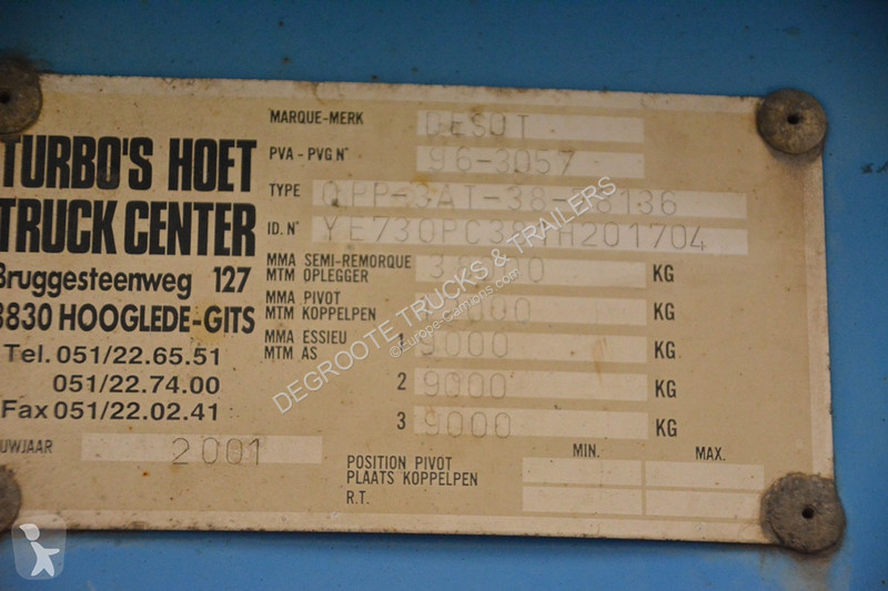 Sættevogn Desot Skelet 20-30 ft