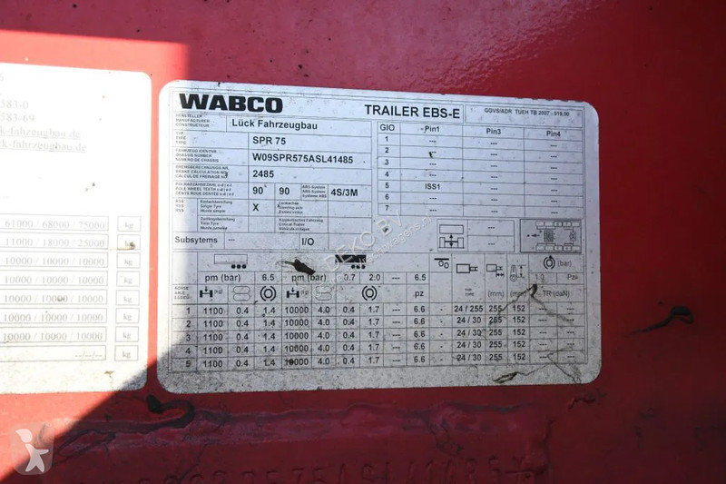 Sættevogn Lück SPR75/5  5 achse BALLAST TRAILER...
