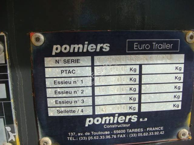 Semitrailer Pomiers BENNE POUSSOIR 33T + BACHE