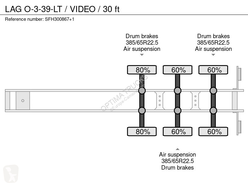 Oplegger LAG O-3-39-LT / VIDEO / 30 ft