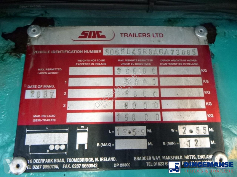 نصف مقطورة SDC Stack - 3 x platform trailer...
