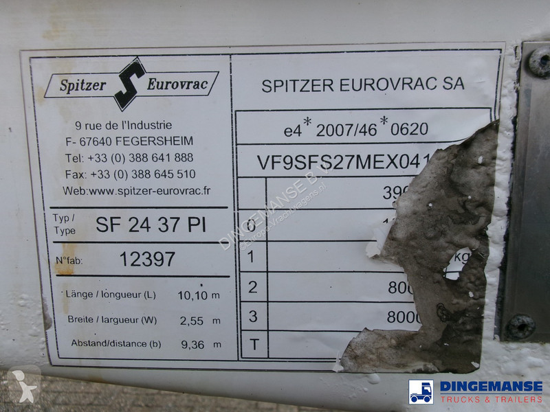 Semiremorca Spitzer Powder tank alu 37 m3 / 1 comp