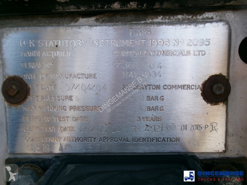 Semiremorca Clayton Bitumen tank inox 33 m3 / 1...