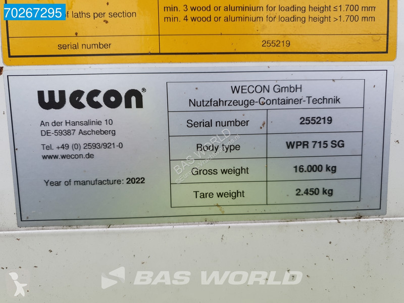 Oplegger Wecon WPR 715 SG 8X2 Durchladesysteem...
