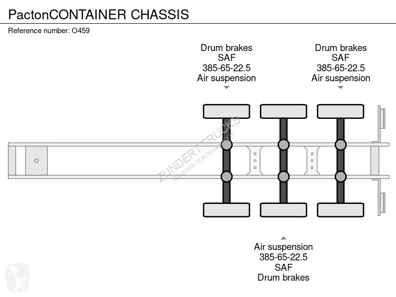 Semitrailer Pacton CONTAINER CHASSIS