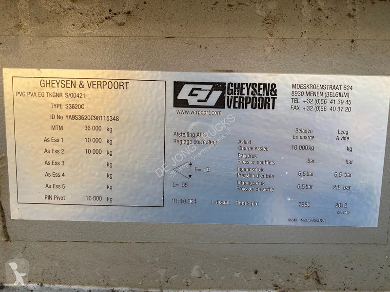 Oplegger  S3620C / Hydraulic Ramps / 36 Ton /...