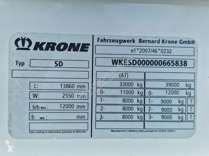 Oplegger Krone Tautliner - Edscha/Verdeck -...