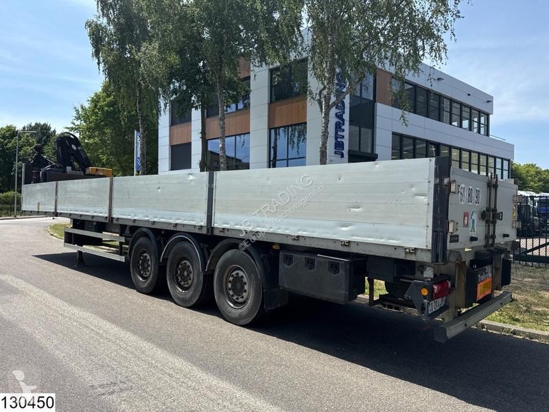Semitrailer Lecitrailer open laadbak HIAB, Remote