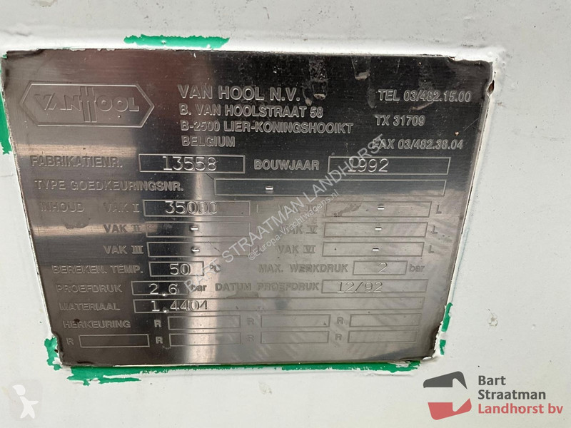 Semiremorca Van Hool 3G0015 Mesttrailer RVS Met...