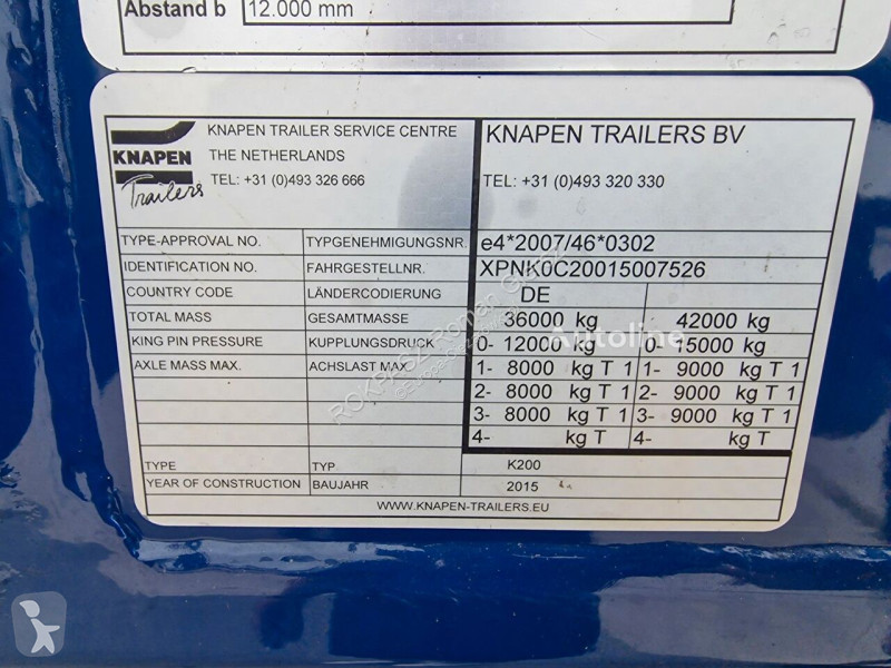 Semi reboque Knapen Knapen K200