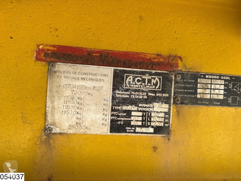 Oplegger ACTM Lowbed 70.000 KG, 2,5mtr + 2x...