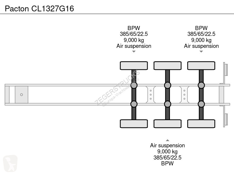 Semirimorchio Pacton CL1327G16