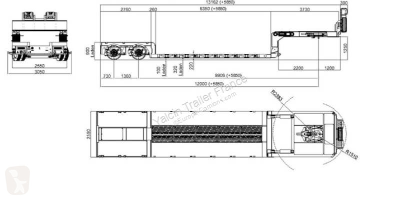 Semitrailer Yalcin EXTRA SURBAISSEE 2 ESSIEUX