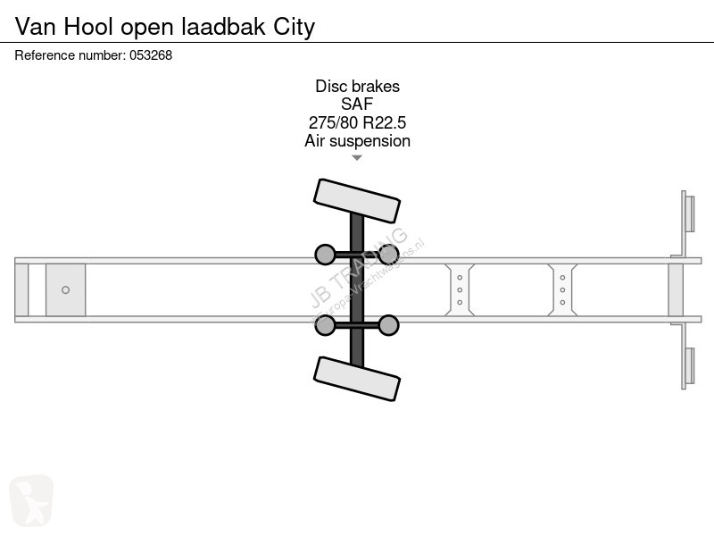 Oplegger Van Hool open laadbak City