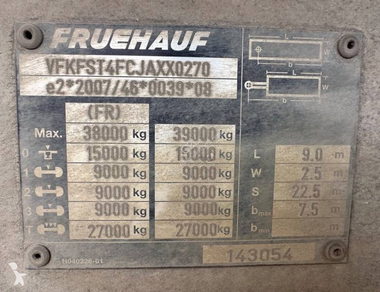Semitrailer Fruehauf INTENSIVE 3 ESSIEUX...