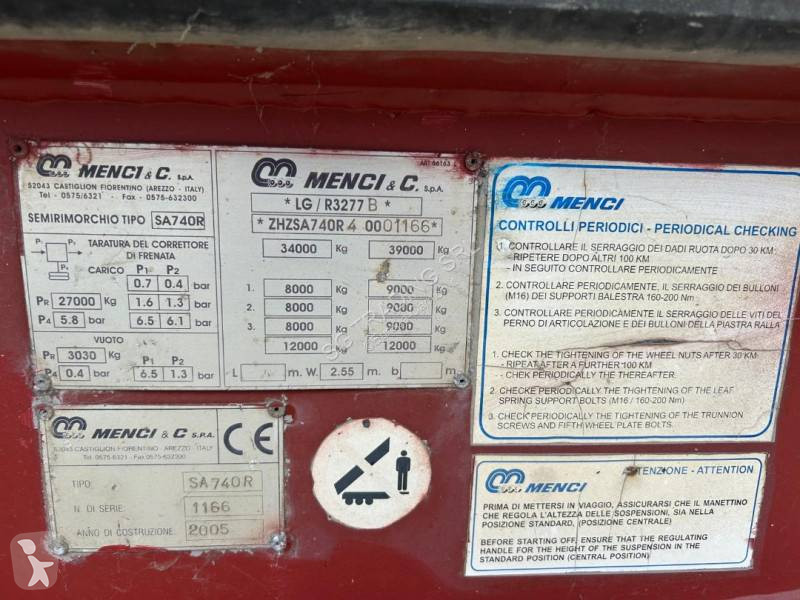 Semiremorca Menci RIBALTABILE POSTERIORE
