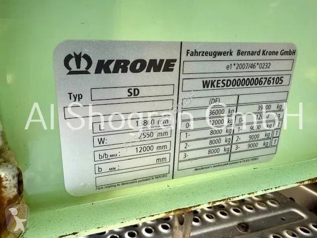 Návěs Krone Mega / Edscha / Liftachse