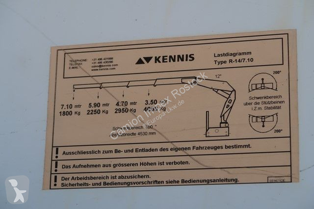 Oplegger Renders Baustoffpritsche Rollkran...