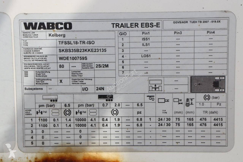 Semirremolque Kel-Berg TFSSL18-TR-ISO
