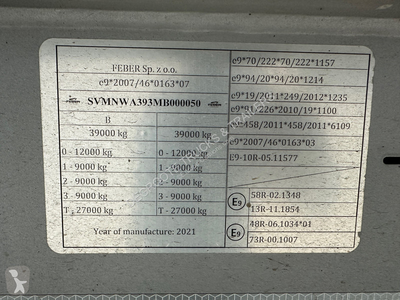 Sættevogn Feber 52 cub in steel
