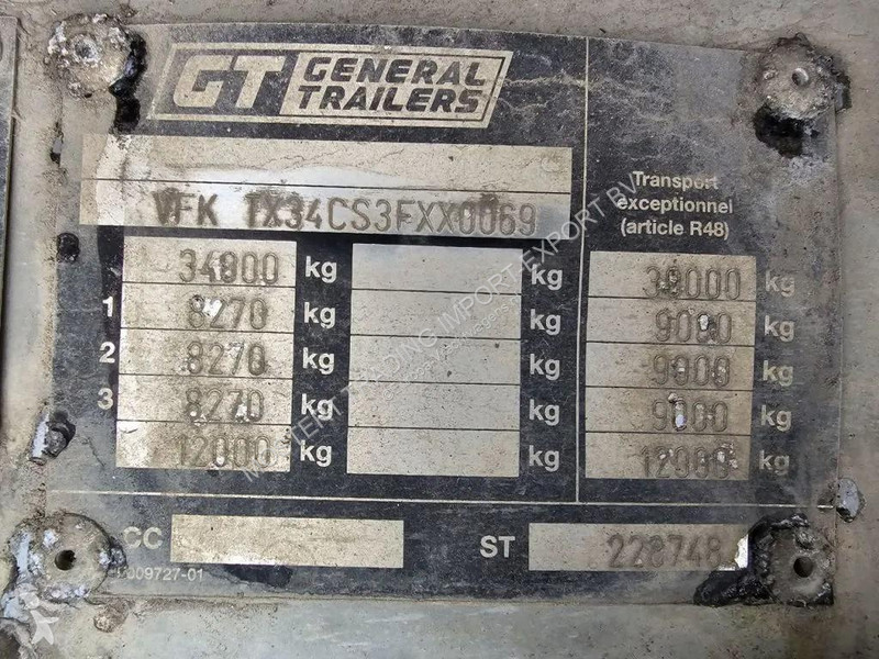 نصف مقطورة  SAF General Trailer 3-axle flatbed...