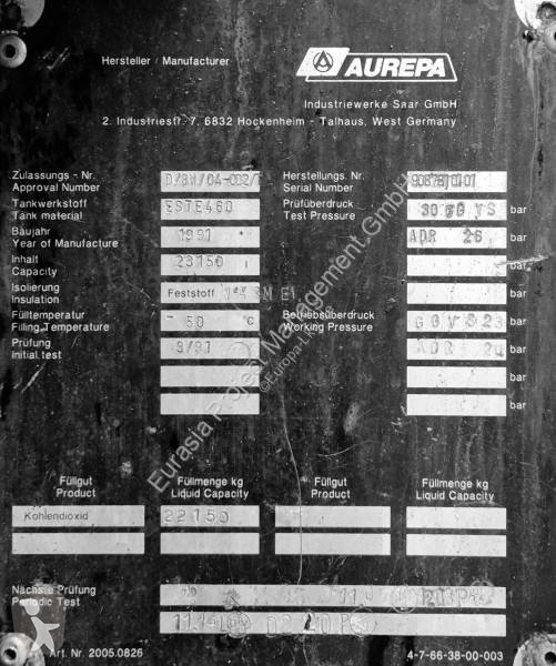 Semirimorchio Aurepa Gas tank semi-trailer used...