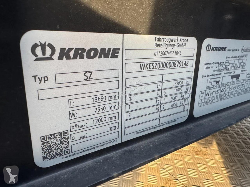 نصف مقطورة Krone SZ 2 AXLE BPW + STEERING +...