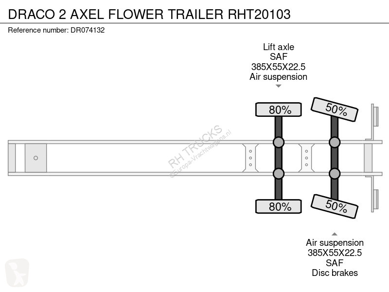 نصف مقطورة Draco 2 AXEL FLOWER TRAILER