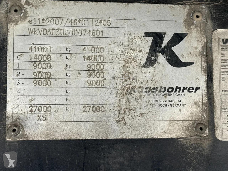 نصف مقطورة Kässbohrer XS 3 AXLE - SAF + SLIDING...
