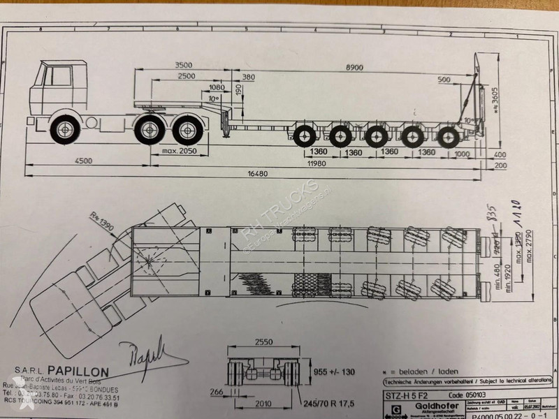 نصف مقطورة Goldhofer STZ-H5 5 ACLE, 3 AXLE...