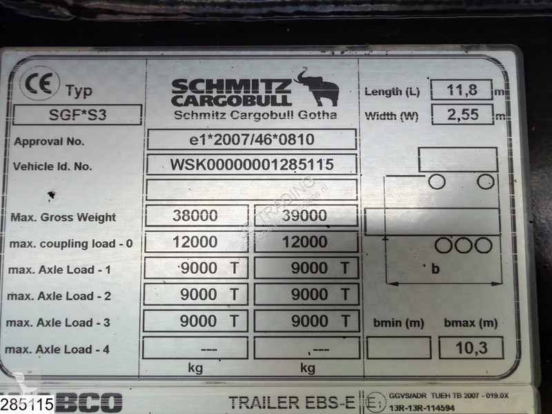 نصف مقطورة Schmitz Cargobull kipper