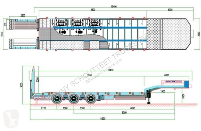 Semi remorque  FSML 2 B1 FSML 2 B1, Liftachse,...